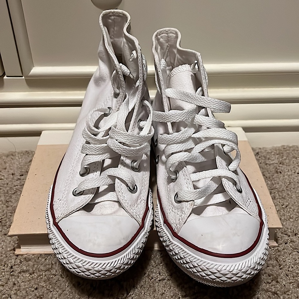 High top kids white converse size 3 - Picture 5 of 5